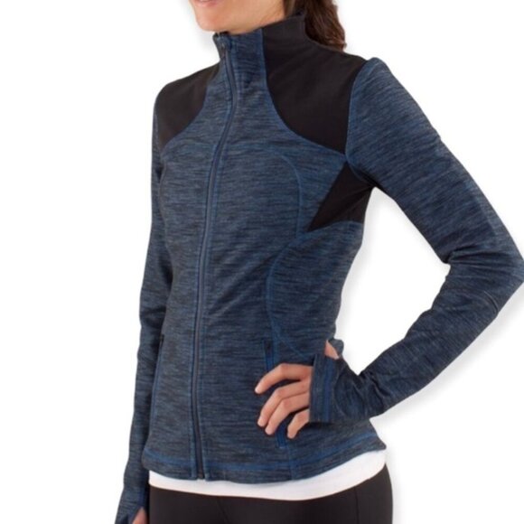 Lululemon Forme Jacket Slub Denim Limitless Blue 8 - Picture 1 of 15